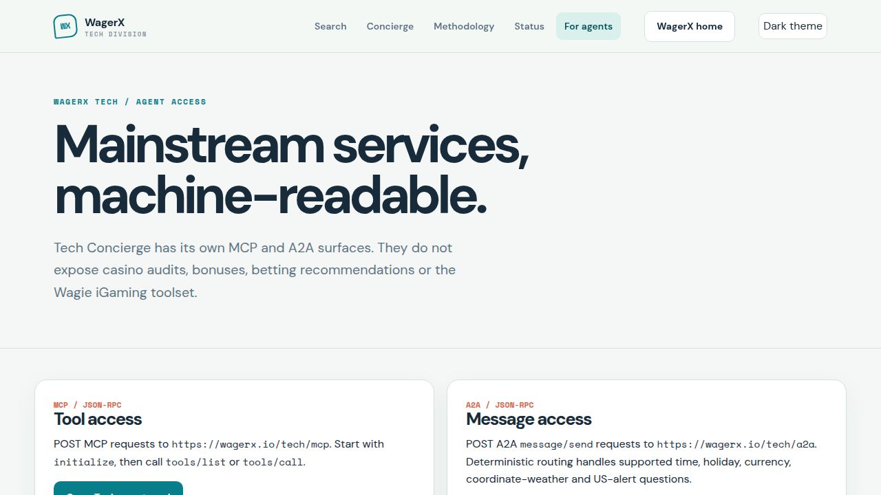 Wagie public agent interface