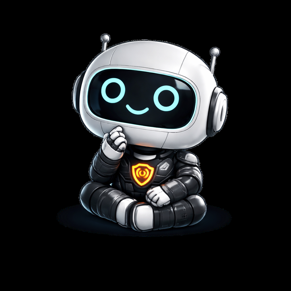 Wagie, the WagerX AI casino auditor mascot — a friendly robot with a glowing shield emblem
