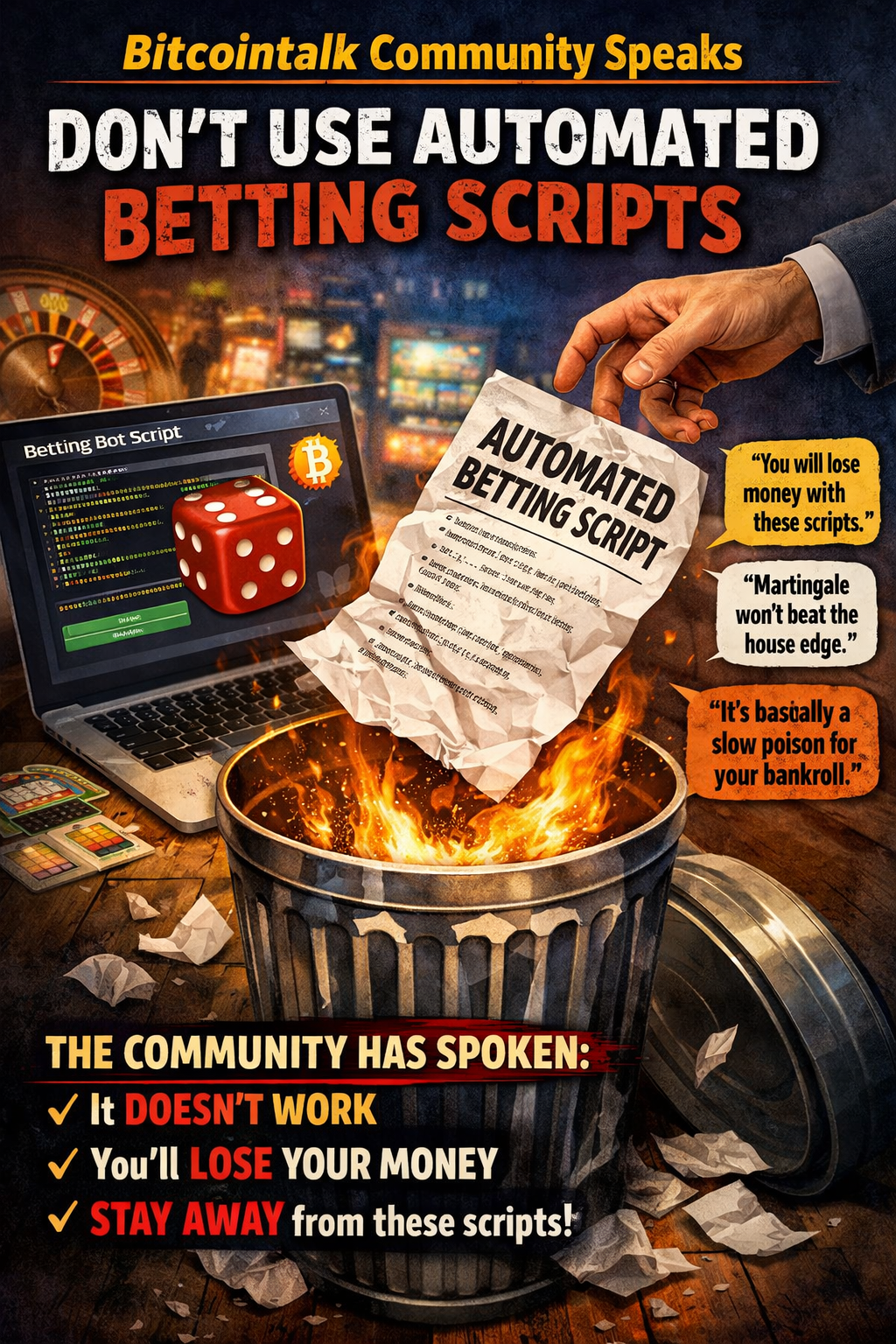 Bitcointalk Community: Don't Use Automated Betting Scripts