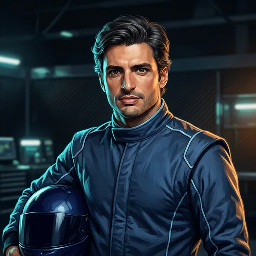 Stylized WagerX artwork of Carlos Sainz, Williams driver #55