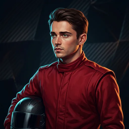 Stylized WagerX artwork of Charles Leclerc, Ferrari driver #16