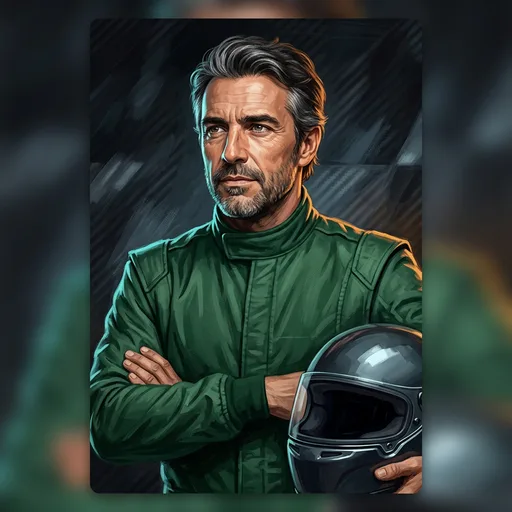 Stylized WagerX artwork of Fernando Alonso, Aston Martin driver #14