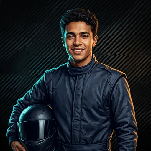 Stylized WagerX artwork of Isack Hadjar, Red Bull Racing driver #6