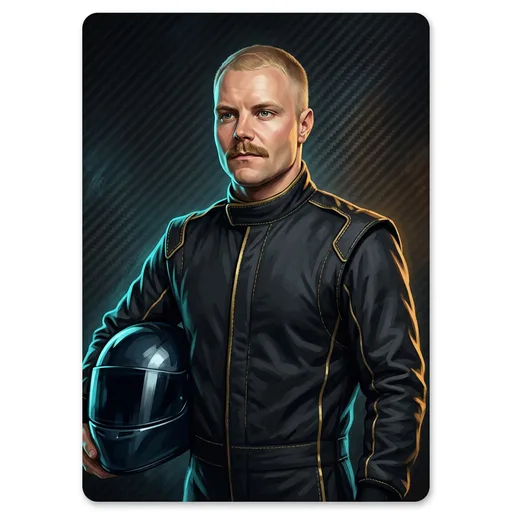 Stylized WagerX artwork of Valtteri Bottas, Cadillac driver #77