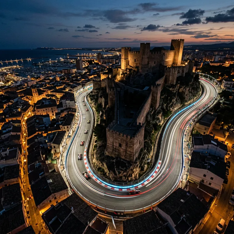 Artwork of Baku City Circuit, venue of the 2026 Azerbaijan Grand Prix