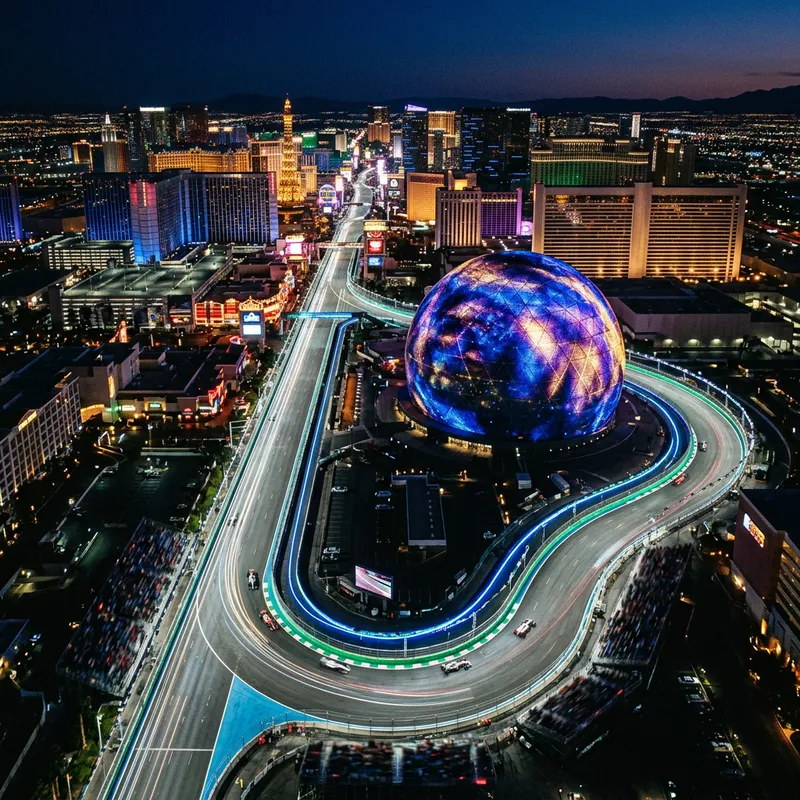 Artwork of Las Vegas Strip Circuit, venue of the 2026 Las Vegas Grand Prix