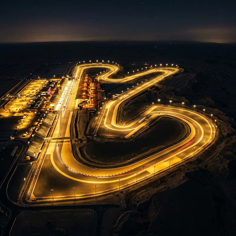 Artwork of Losail International Circuit, venue of the 2026 Qatar Grand Prix