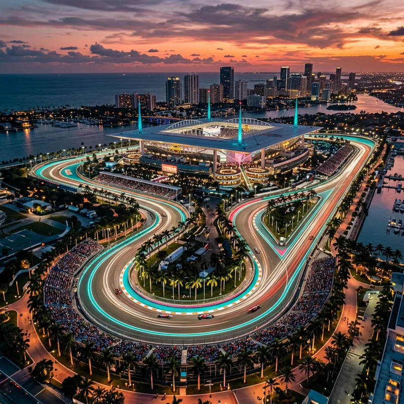 Artwork of Miami International Autodrome, venue of the 2026 Miami Grand Prix