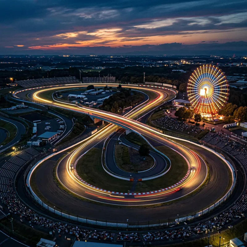 Artwork of Suzuka Circuit, venue of the 2026 Japanese Grand Prix